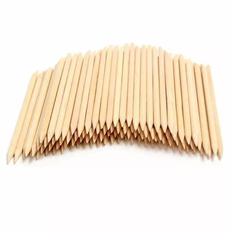 Ingrijire personala si Cosmetice - Manichiura si pedichiura - Truse manichiura si pedichiura - Set de 100 betisoare duble din lemn pentru cuticule, Gonga® Bej - Infinity.ro