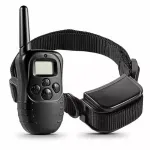 Petshop - Accesorii petshop - Zgarzi, lese si hamuri - Zgarzi - Zgarda pentru caini cu vibratii si electrosoc, cu telecomanda, acumulator, Gonga® Negru - Infinity.ro