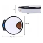 Petshop - Accesorii petshop - Castroane si adapatori - Dispenser de mancare automat PF-105 pentru animale de companie, 5 compartimente, Gonga® Alb - Infinity.ro