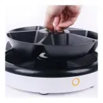 Petshop - Accesorii petshop - Castroane si adapatori - Dispenser de mancare automat PF-105 pentru animale de companie, 5 compartimente, Gonga® Alb - Infinity.ro