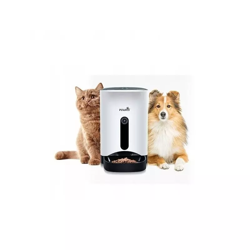 Petshop - Accesorii petshop - Castroane si adapatori - Dispenser de mancare automat PF-102 pentru animale de companie, 4.3 L, Gonga® Alb - Infinity.ro