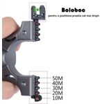 Sport si Outdoor - Accesorii si echipamente sportive - Sporturi de precizie - Set prastie plastic cu laser si set 200 bile 10 mm, 11.5 cm, cu boloboc, argintiu - Infinity.ro