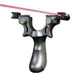 Sport si Outdoor - Accesorii si echipamente sportive - Sporturi de precizie - Set prastie plastic cu laser si set 200 bile 10 mm, 11.5 cm, cu boloboc, argintiu - Infinity.ro