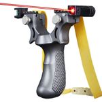 Sport si Outdoor - Accesorii si echipamente sportive - Sporturi de precizie - Set prastie plastic cu laser si set 300 bile  9 mm, 11.5 cm, cu boloboc, argintiu - Infinity.ro