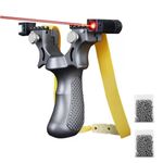 Sport si Outdoor - Accesorii si echipamente sportive - Sporturi de precizie - Set prastie plastic cu laser si set 200 bile  9 mm, 11.5 cm, cu boloboc, argintiu - Infinity.ro