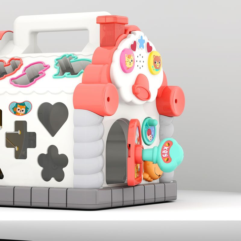 Jucarii, Copii si Bebe - Jucarii si jocuri - Jucarii bebelusi - Jucarii interactive bebelusi - Casuta educativa a animalutelor cu sunete si lumini - Infinity.ro