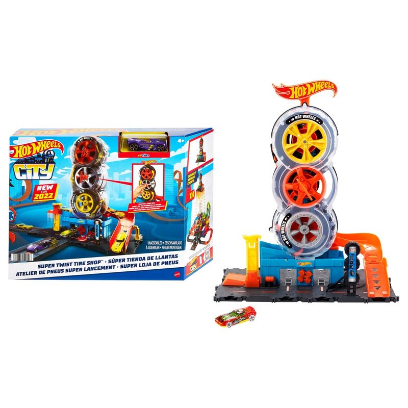 Jucarii, Copii si Bebe - Jucarii si jocuri - Vehicule si jucarii cu telecomanda - Masinute - Hot wheel city vulcanizarea super twist - Infinity.ro