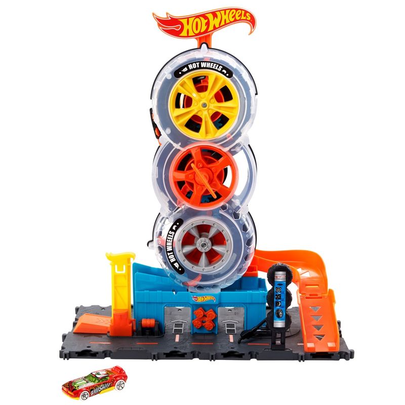 Jucarii, Copii si Bebe - Jucarii si jocuri - Vehicule si jucarii cu telecomanda - Masinute - Hot wheel city vulcanizarea super twist - Infinity.ro