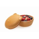 Jucarii, Copii si Bebe - Hrana si alaptare - Biberoane, suzete si accesorii hranire - Articole hranire bebelusi - Castronel silicon cu capac, melii, model urs - Infinity.ro