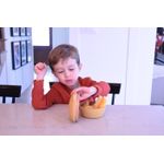 Jucarii, Copii si Bebe - Hrana si alaptare - Biberoane, suzete si accesorii hranire - Articole hranire bebelusi - Castronel silicon cu capac, melii, model urs - Infinity.ro