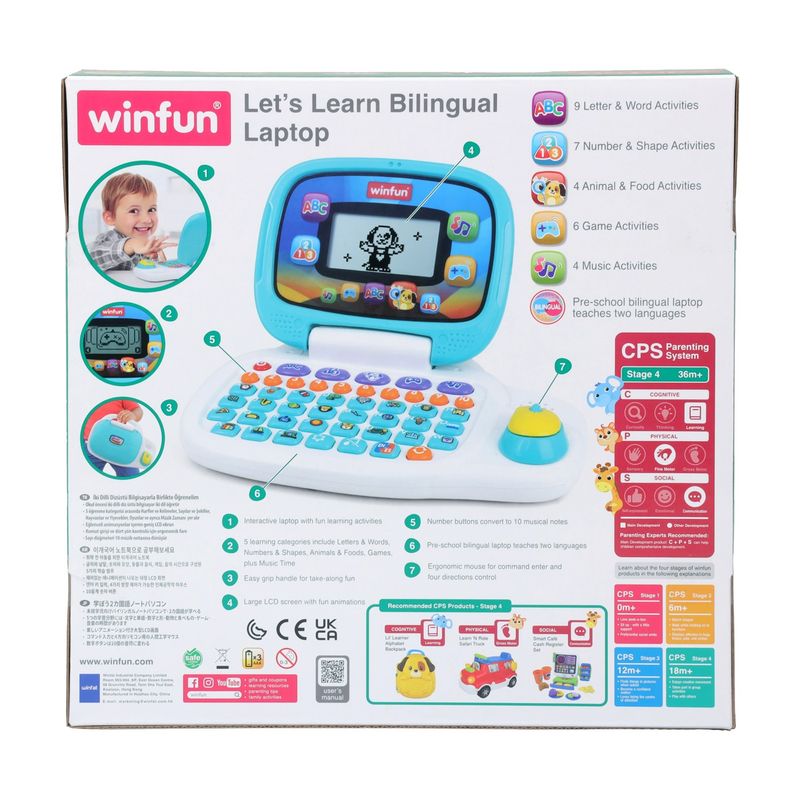 Jucarii, Copii si Bebe - Jucarii si jocuri - Jucarii bebelusi - Jucarii interactive bebelusi - Winfun laptop sa invatam bilingv - Infinity.ro