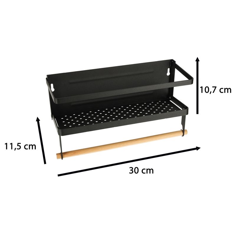 Casa si Gradina - Bucatarie si vesela - Ustensile bucatarie - Rasnite si dozatoare condimente - Raft magnetic de frigider 2in1, pentru condimente si prosop de bucatarie - Infinity.ro