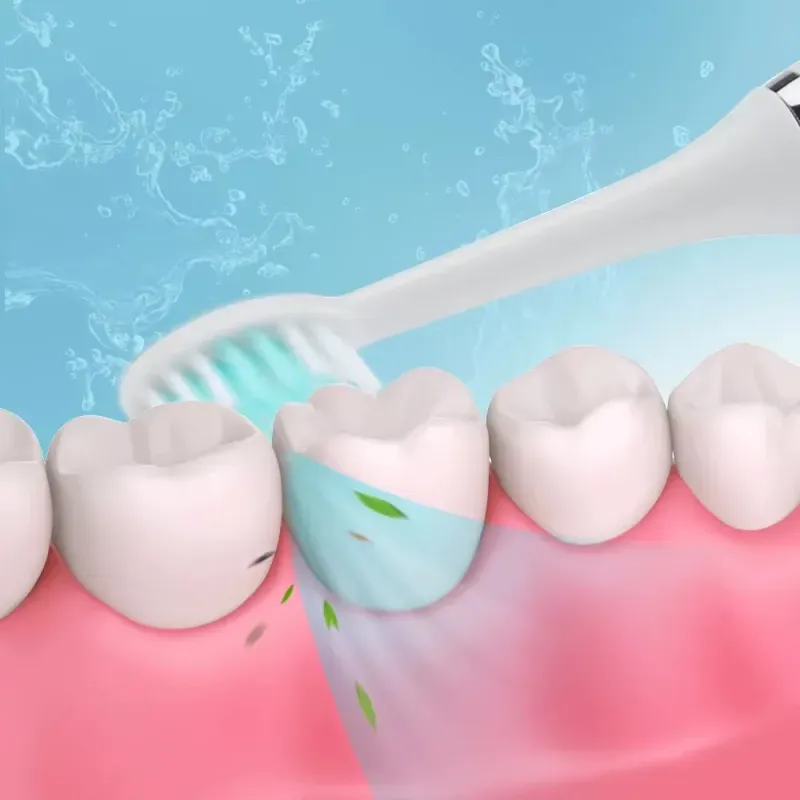 Ingrijire personala si Cosmetice - Igiena dentara - Periute de dinti electrice - Periuta de dinti electrica ABYZ cu 6 capete incluse si incarcare USB Design modern alba pentru o igiena dentara avansata - Infinity.ro