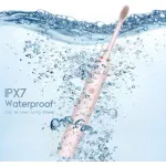 Ingrijire personala si Cosmetice - Igiena dentara - Periute de dinti electrice - Periuta de dinti electrica ABYZ cu 4 capete interschimbabile si incarcare USB, Culoare roz, design modern si functional - Infinity.ro