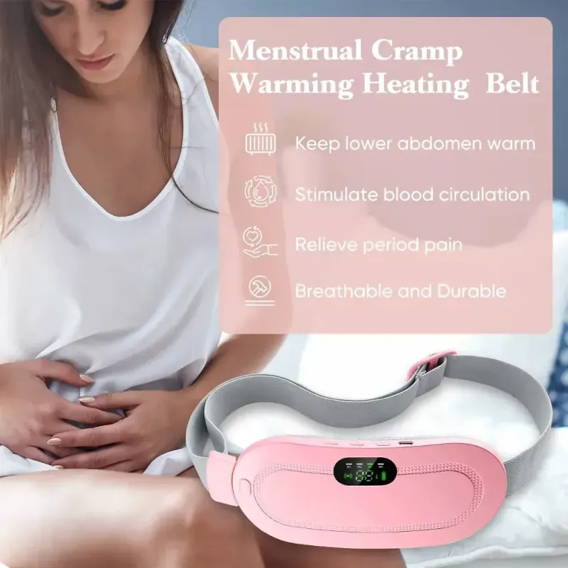Ingrijire personala si Cosmetice - Sanatate si wellness - Articole wellness - Aparate si dispozitive de masaj - Centura abdominala cu incalzire si masaj pentru dureri lombare, menstruale cu 3 trepte incalzire 3 programe masaj Roz - Infinity.ro