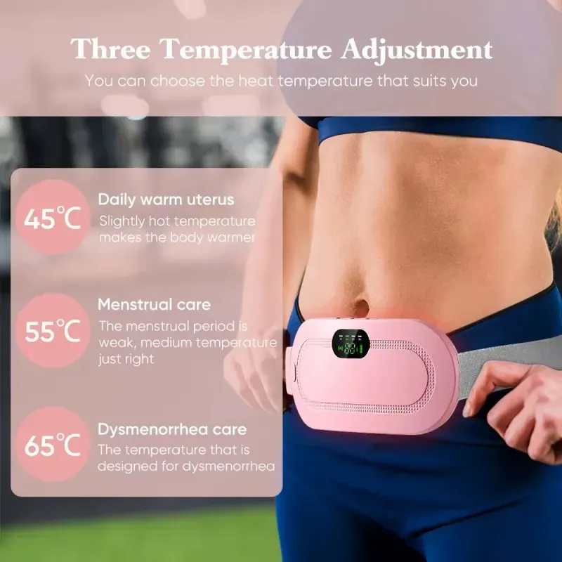 Ingrijire personala si Cosmetice - Sanatate si wellness - Articole wellness - Aparate si dispozitive de masaj - Centura abdominala cu incalzire si masaj pentru dureri lombare, menstruale cu 3 trepte incalzire 3 programe masaj Roz - Infinity.ro