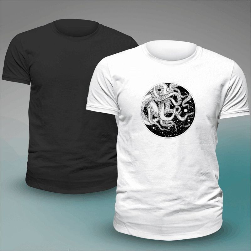 Fashion, accesorii si bijuterii - Barbati - Imbracaminte - Tricouri si bluze barbati - Tricou casual din bumbac 100% de barbati Caracatita marimea XL - Infinity.ro
