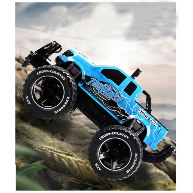 Jucarii, Copii si Bebe - Jucarii si jocuri - Vehicule si jucarii cu telecomanda - Masinute - Masina RC Off-Road Scara 1:18, Cu Telecomanda Durabila Albastra Distractie si Performanta pentru Pasionatii de Aventuri - Infinity.ro