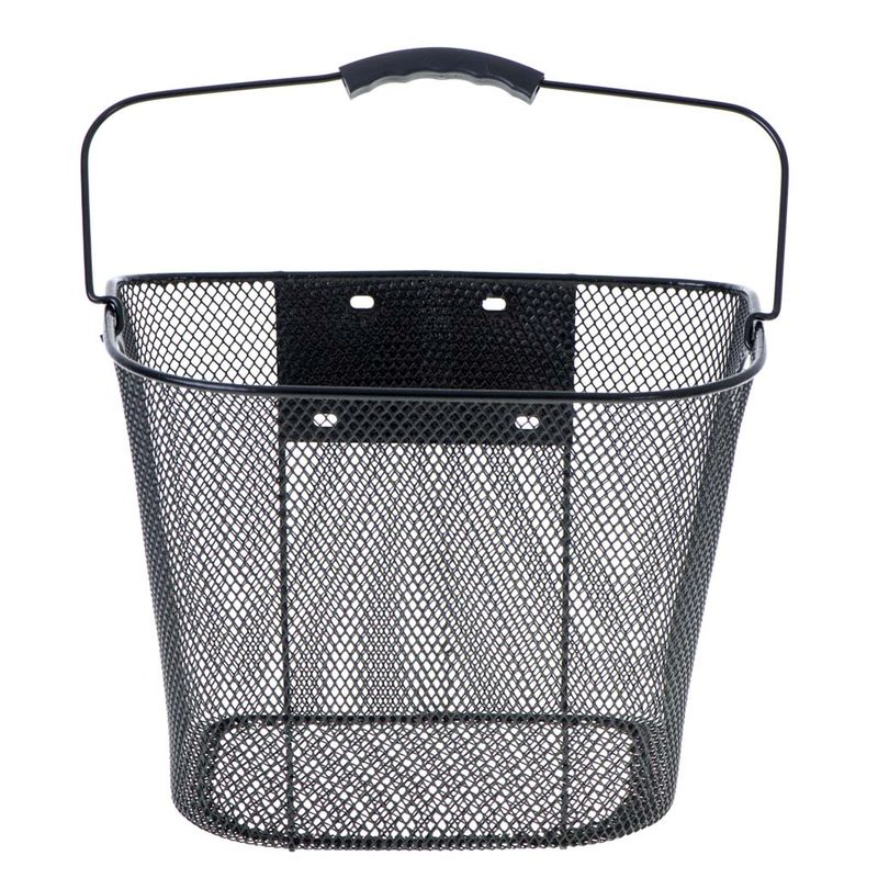 Sport si Outdoor - Ciclism - Accesorii pentru biciclete - Suporturi accesorii biciclete - Cos metalic pentru bicicleta cu maner, demontabil, conceput pentru a fi montat in partea din fata - Infinity.ro