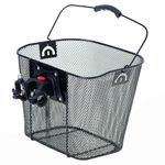 Sport si Outdoor - Ciclism - Accesorii pentru biciclete - Suporturi accesorii biciclete - Cos metalic pentru bicicleta cu maner, demontabil, conceput pentru a fi montat in partea din fata - Infinity.ro