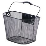 Sport si Outdoor - Ciclism - Accesorii pentru biciclete - Suporturi accesorii biciclete - Cos metalic pentru bicicleta cu maner, demontabil, conceput pentru a fi montat in partea din fata - Infinity.ro