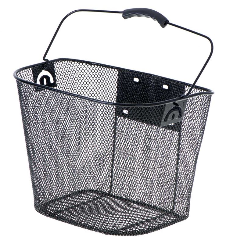 Sport si Outdoor - Ciclism - Accesorii pentru biciclete - Suporturi accesorii biciclete - Cos metalic pentru bicicleta cu maner, demontabil, conceput pentru a fi montat in partea din fata - Infinity.ro