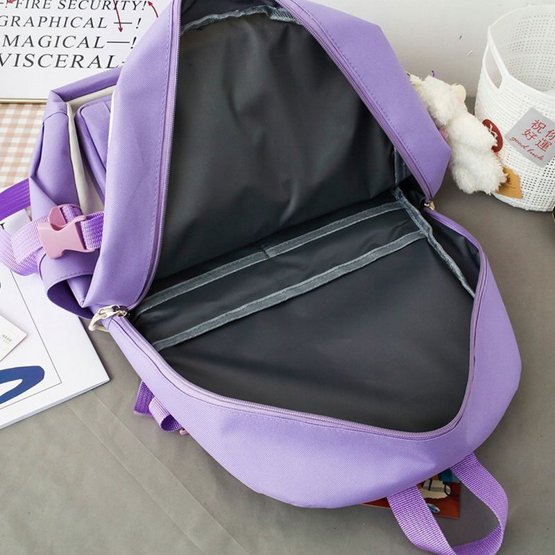 Carti si Birotica - Rechizite - Rucsacuri si genti scolare - Set 4-in-1 pentru Scolari sau Prescolari - (rucsac, geanta de umar, plic elegant, penar), culoare VIOLET cu IEPURAS - Infinity.ro