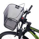 Sport si Outdoor - Ciclism - Accesorii pentru biciclete - Suporturi accesorii biciclete - Cos metalic pentru bicicleta cu maner, demontabil, conceput pentru a fi montat in partea din fata - Infinity.ro
