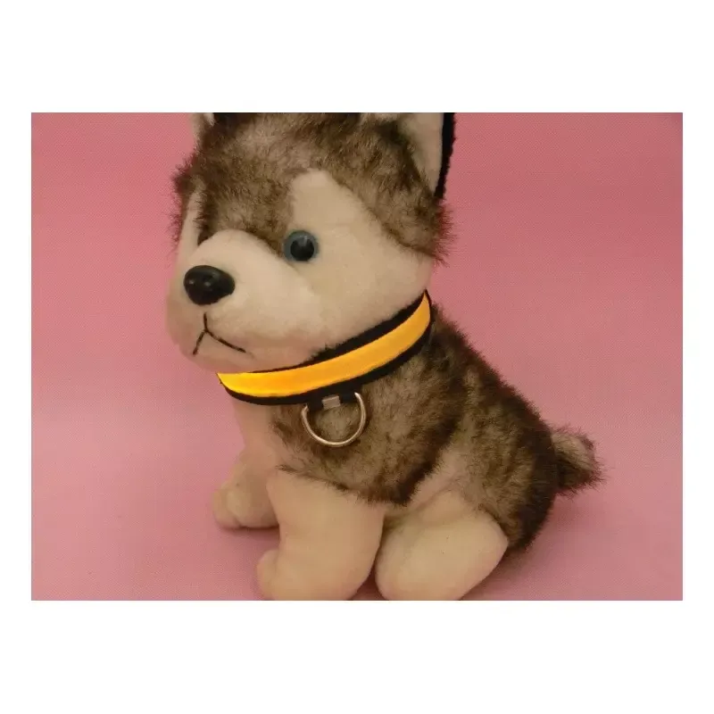 Petshop - Accesorii petshop - Zgarzi, lese si hamuri - Zgarzi - Zgarda pentru catei cu lumini LED, Gonga® Galben - Infinity.ro