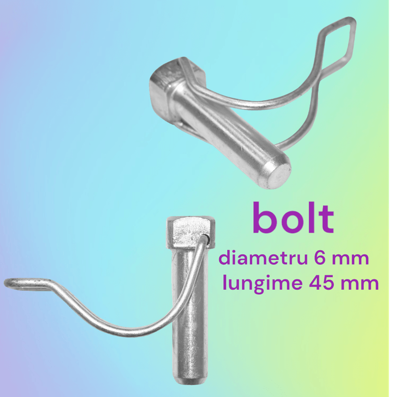 Casa si Gradina - Constructii - Feronerie si accesorii - Cuie - Set 2 Cuie siguranta cu clema, din otel zincat, diametru bolt 6 mm, pentru diverse variante tiranti, utilizabil si ca bolt fixare - Infinity.ro