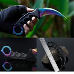 Sport si Outdoor - Camping - Cutite, bricege si accesorii - Cutite si bricege - Set doua cutite karambit, 19 cm, multicolor/negru, teaca inclusa - Infinity.ro