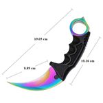 Sport si Outdoor - Camping - Cutite, bricege si accesorii - Cutite si bricege - Set doua cutite karambit, 19 cm, multicolor/negru, teaca inclusa - Infinity.ro