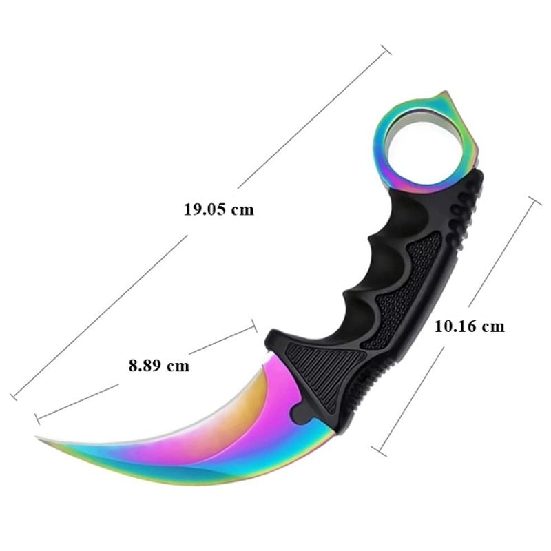 Sport si Outdoor - Camping - Cutite, bricege si accesorii - Cutite si bricege - Set doua cutite karambit, 19 cm, multicolor/negru, teaca inclusa - Infinity.ro
