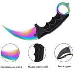 Sport si Outdoor - Camping - Cutite, bricege si accesorii - Cutite si bricege - Set doua cutite karambit, 19 cm, multicolor/negru, teaca inclusa - Infinity.ro
