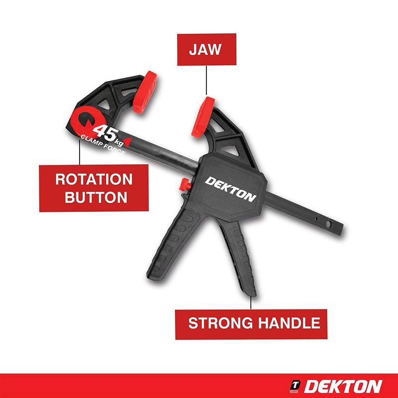 Casa si Gradina - Constructii - Scule electrice si accesorii - Menghine si cleme fixare - Menghina rapida tamplarie profesionala 300 mm Dekton, DT40504 - Infinity.ro