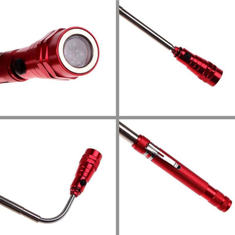 Casa si Gradina - Corpuri si surse de iluminat - Iluminat exterior - Lanterne - Lanterna telescopica cu capat magnetic, 3 LED-uri, DT60710 - Infinity.ro