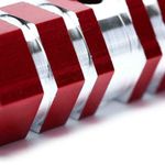 Sport si Outdoor - Ciclism - Piese pentru biciclete - Pedale biciclete - Set peg BMX, rosu/crom, 70 x 25 mm, RR1410-RED - Infinity.ro