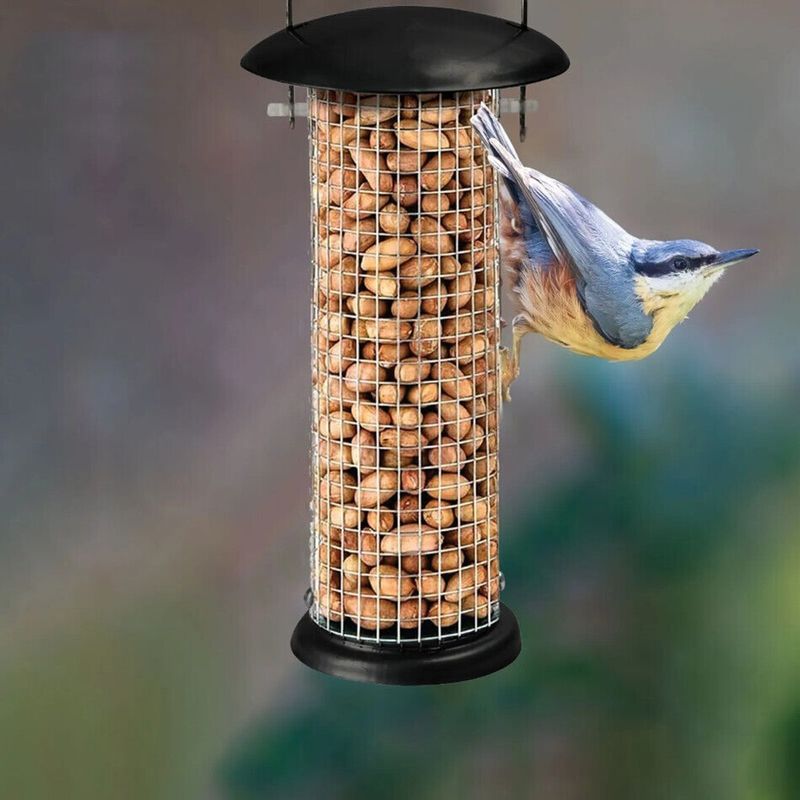 Petshop - Accesorii petshop - Culcusuri si custi - Tarcuri si colivii - Hranitor pentru pasari, 22 x 7.5 cm, negru, My Garden 1264 - Infinity.ro