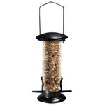 Petshop - Accesorii petshop - Culcusuri si custi - Tarcuri si colivii - Hranitor pentru pasari, 22 x 6.5 cm, transparent/negru, My Garden 1265 - Infinity.ro