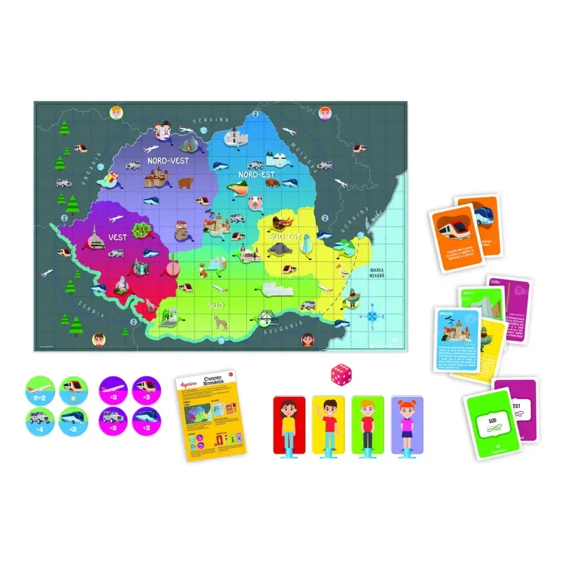 Jucarii, Copii si Bebe - Jucarii si jocuri - Jucarii & jocuri educative - Jocuri si jucarii educative - Joc Educativ Cunosc Romania In Limba Romana, Agerino - Infinity.ro