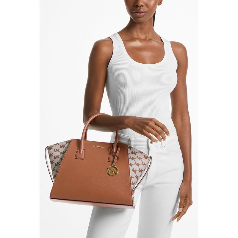 Fashion, accesorii si bijuterii - Femei - Accesorii femei - Genti si rucsacuri femei - Geanta dama mare Avril din piele 35S5G4VS3L 43 x 23 x 18 cm Maro - Infinity.ro