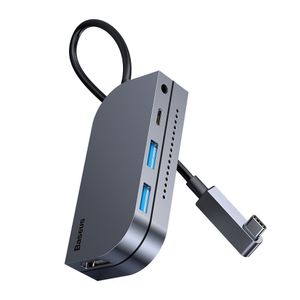 Adaptor/Hub multifunctional 6 in 1, USB Type C memory card reader (USB 3.0, HDMI, micro SD) Power Delivery 60 W gri
