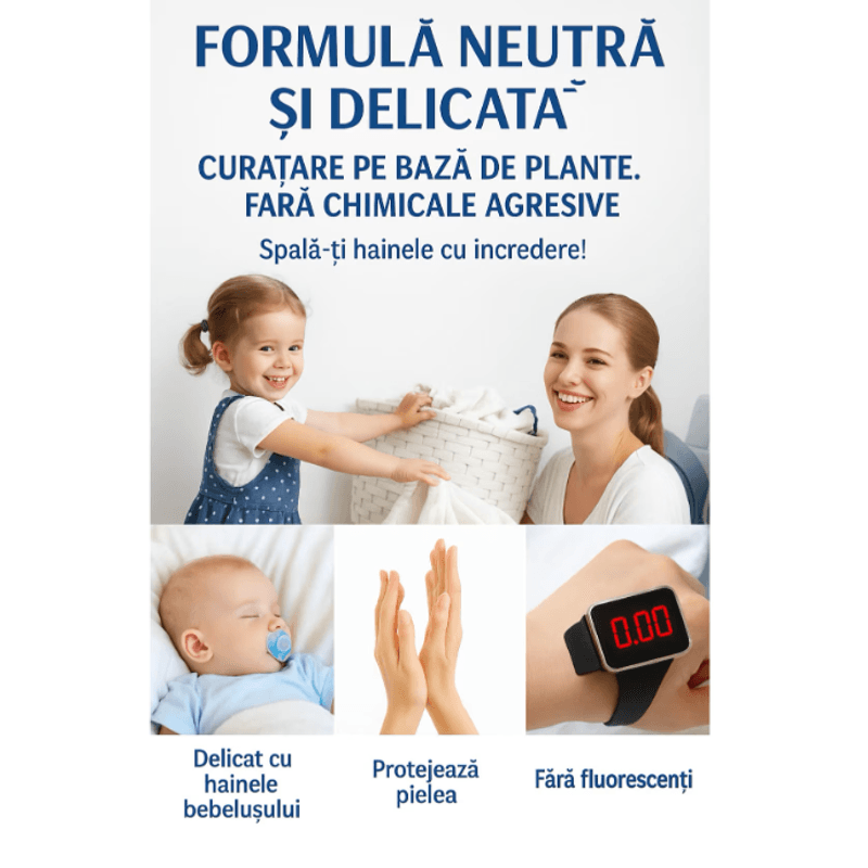 Market - Spalare si intretinere rufe - Produse intretinere textile - Detergent rufe - Detergent Rufe Inovator 40 Servetele = 80 Spalari, Tehnologie Solubila in 10 secunde, Fara Plastic, Parfum Personalizat - Infinity.ro