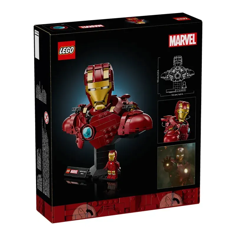 Jucarii, Copii si Bebe - Jucarii si jocuri - Seturi de constructie si cuburi - Seturi de constructie - Lego Super Heroes Bust Iron Man 76327 - Infinity.ro