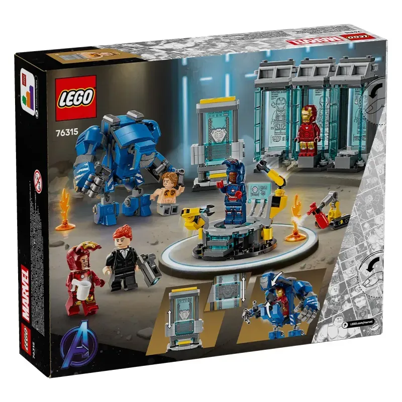Jucarii, Copii si Bebe - Jucarii si jocuri - Seturi de constructie si cuburi - Seturi de constructie - Lego Super Heroes Laboratorul Lui Iron Man Sala Armurilor 76315 - Infinity.ro