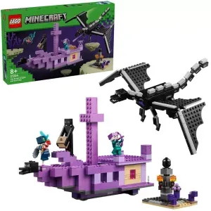 Lego Minecraft Dragon Ender Si Corabia Din End 21264