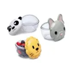 Jucarii, Copii si Bebe - Hrana si alaptare - Biberoane, suzete si accesorii hranire - Articole hranire bebelusi - Set 3 Recipiente Hrana Bebe, Melii, Bulldog, Rechin, Pisica Cutie - Infinity.ro