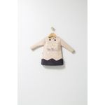 Fashion, accesorii si bijuterii - Copii - Imbracaminte copii - Rochii copii - Rochita cu volan pentru fetite Fun Penguin, Tongs baby, gri, marime 18-24 luni - Infinity.ro