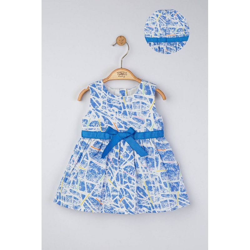 Fashion, accesorii si bijuterii - Copii - Imbracaminte copii - Rochii copii - Rochita eleganta pentru fetite Mystery, Tongs baby, albastru, marime 6-9 luni - Infinity.ro