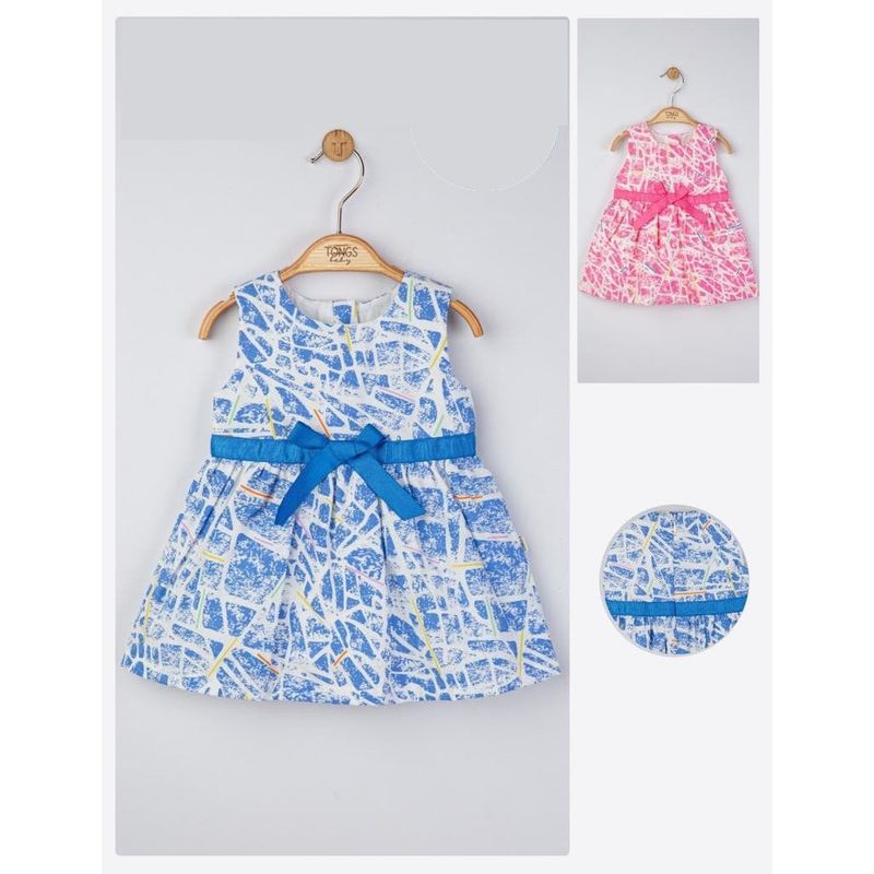 Fashion, accesorii si bijuterii - Copii - Imbracaminte copii - Rochii copii - Rochita eleganta pentru fetite Mystery, Tongs baby, albastru, marime 6-9 luni - Infinity.ro